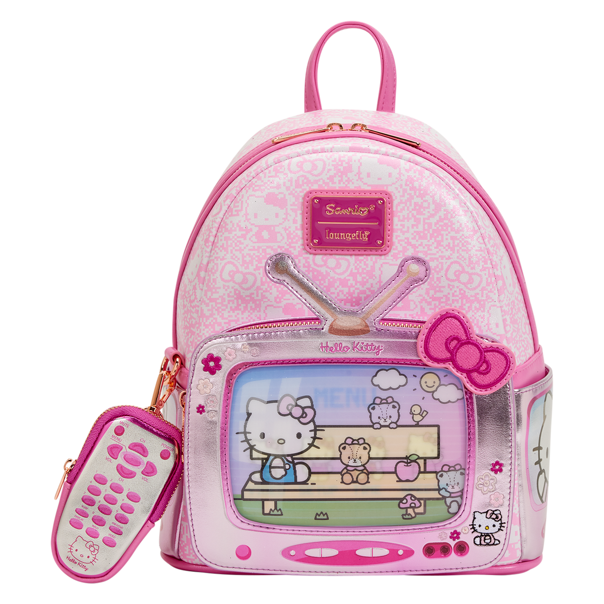sanrio exclusive hello kitty vintage tv lenticular mini backpack with coin bag