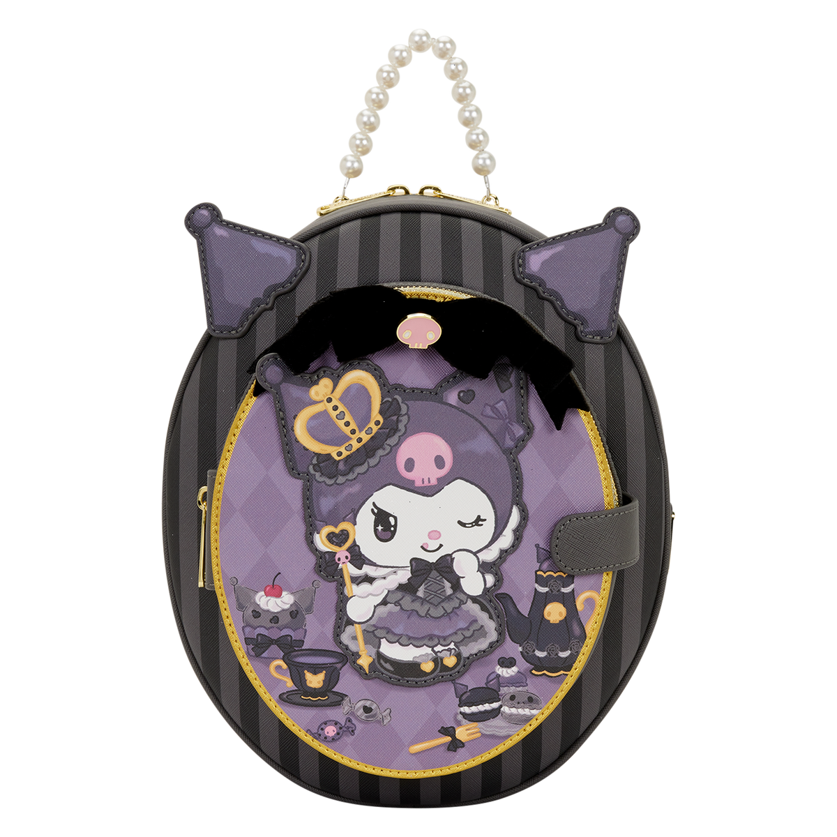 sanrio kuromi 20th anniversary cameo mini backpack