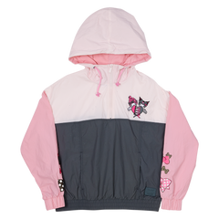 sanrio my melody & kuromi half-zip unisex windbreaker jacket