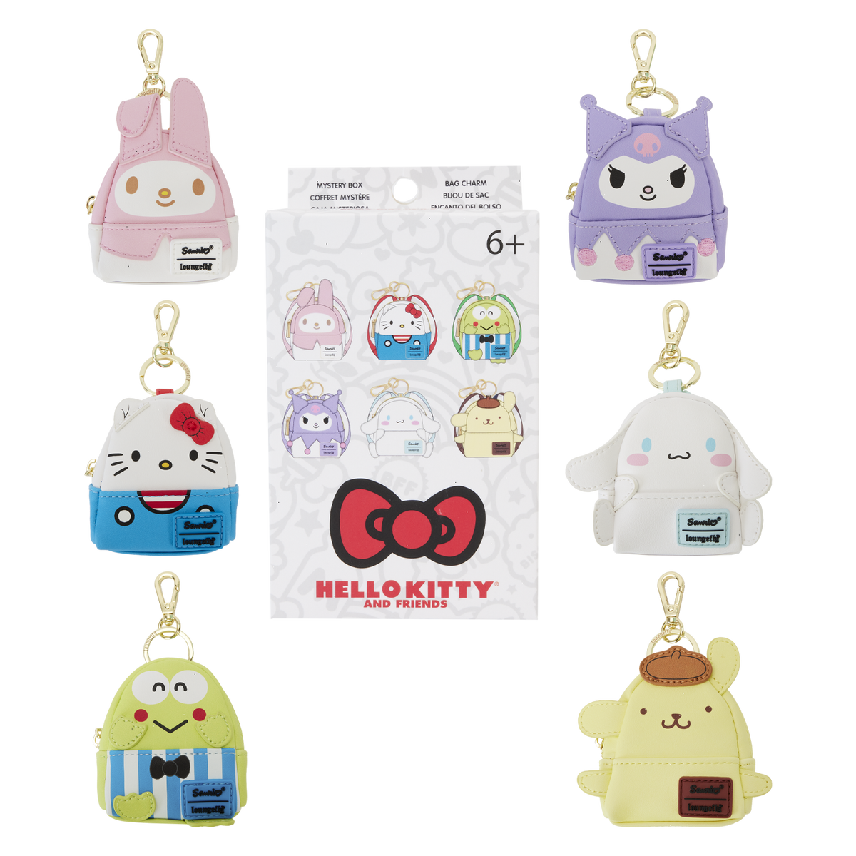 sanrio hello kitty & friends cosplay mystery mini backpack keychain charm
