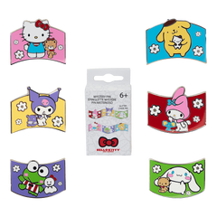 sanrio hello kitty & friends color block mystery box pin