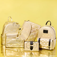sanrio hello kitty 50th anniversary metallic gold crossbody bag