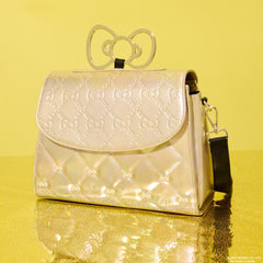 sanrio hello kitty 50th anniversary metallic gold crossbody bag