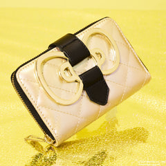 sanrio hello kitty 50th anniversary gold zip around wallet