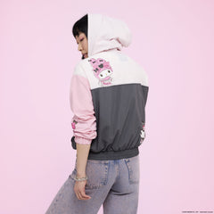 sanrio my melody & kuromi half-zip unisex windbreaker jacket