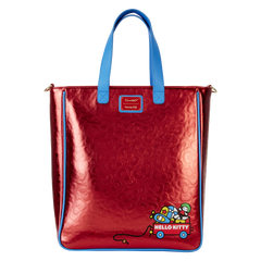 sanrio hello kitty 50th anniversary metallic tote crossbody bag with coin bag