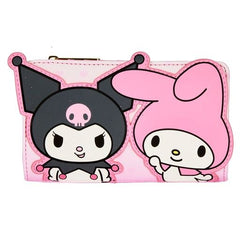 sanrio my melody & kuromi flap wallet