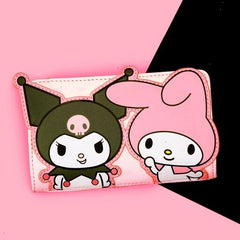 sanrio my melody & kuromi flap wallet