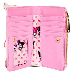 sanrio my melody & kuromi flap wallet