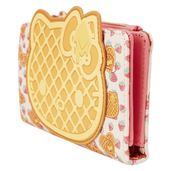 hello kitty breakfast waffle flap wallet