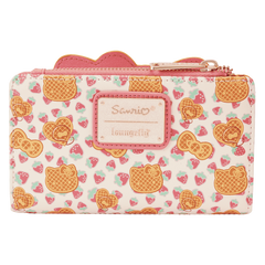 hello kitty breakfast waffle flap wallet