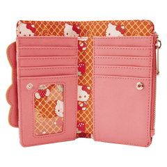 hello kitty breakfast waffle flap wallet