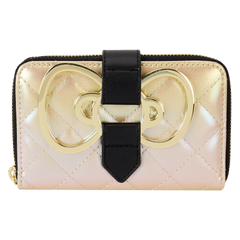 sanrio hello kitty 50th anniversary gold zip around wallet