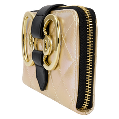 sanrio hello kitty 50th anniversary gold zip around wallet