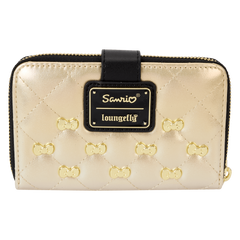 sanrio hello kitty 50th anniversary gold zip around wallet
