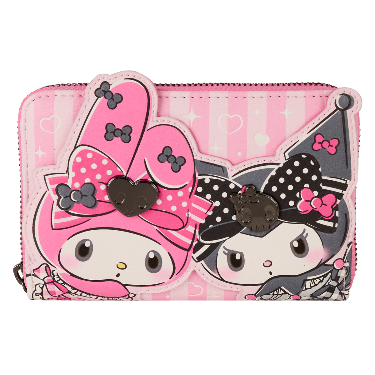 sanrio my melody & kuromi zip around wallet