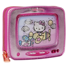 sanrio exclusive hello kitty vintage tv lenticular zip around wallet