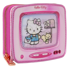 sanrio exclusive hello kitty vintage tv lenticular zip around wallet