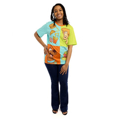 scooby-doo snacks color block unisex tee