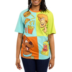 scooby-doo snacks color block unisex tee