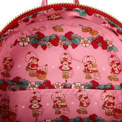 strawberry shortcake denim gingham mini backpack
