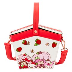 sanrio hello kitty & friends x strawberry shortcake scented figural basket crossbody bag