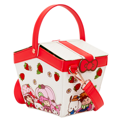 sanrio hello kitty & friends x strawberry shortcake scented figural basket crossbody bag