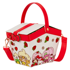 sanrio hello kitty & friends x strawberry shortcake scented figural basket crossbody bag