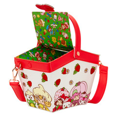 sanrio hello kitty & friends x strawberry shortcake scented figural basket crossbody bag