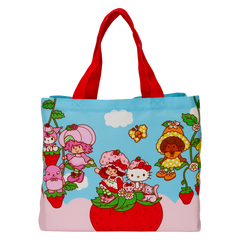 sanrio hello kitty & friends x strawberry shortcake canvas tote bag