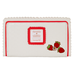 sanrio hello kitty & friends x strawberry shortcake flap wallet