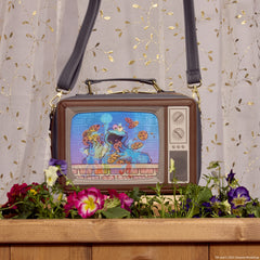 sesame street lenticular retro tv triple lenticular crossbody bag