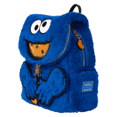 sesame street cookie monster plush cosplay mini backpack with coin bag