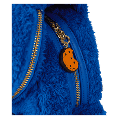 sesame street cookie monster plush cosplay mini backpack with coin bag
