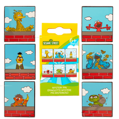 sesame street neighborhood friends mystery box pin