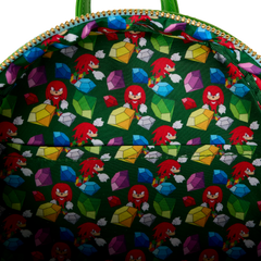 sonic the hedgehog limited edition knuckles emerald glitter mini backpack