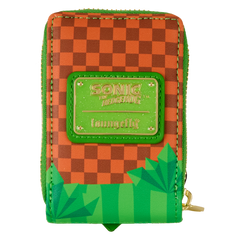 sonic the hedgehog limited edition knuckles emerald glitter accordion wallet