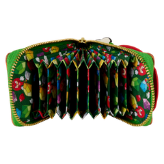 sonic the hedgehog limited edition knuckles emerald glitter accordion wallet