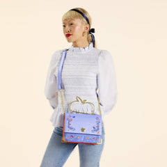 snow white shimmer crossbody bag