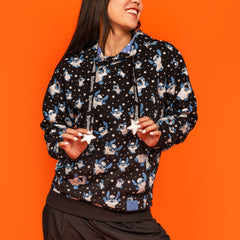 stitch ghost costume all-over print unisex hoodie