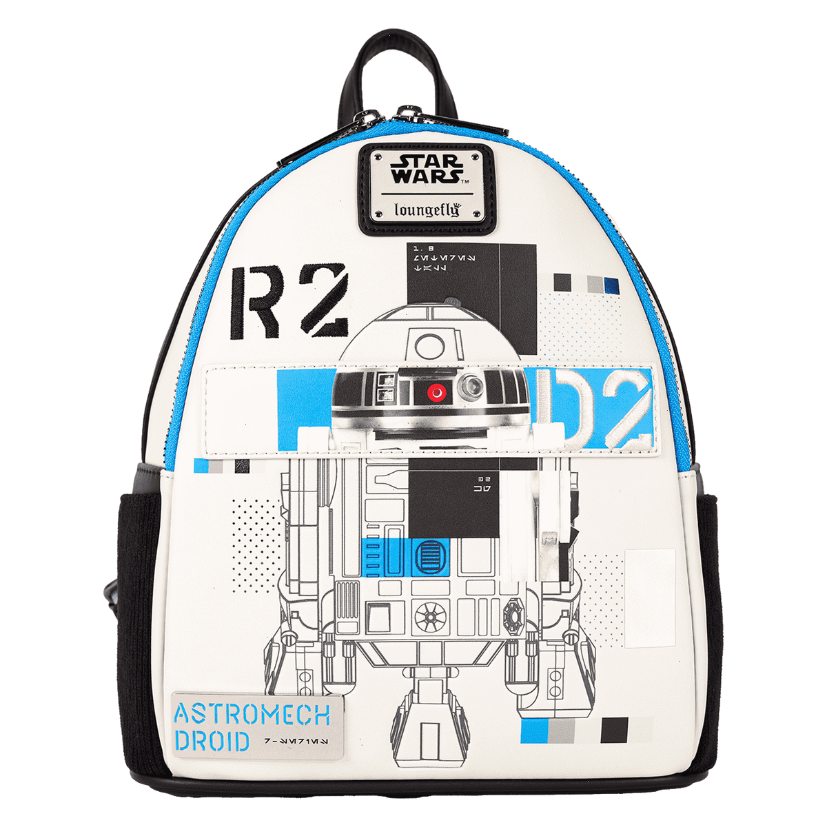 star wars: the power of the force r2-d2 astromech droid light up mini backpack