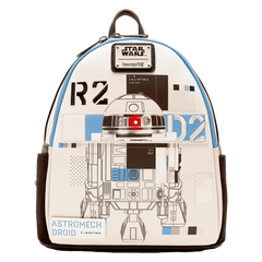 star wars: the power of the force r2-d2 astromech droid light up mini backpack