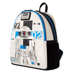 star wars: the power of the force r2-d2 astromech droid light up mini backpack