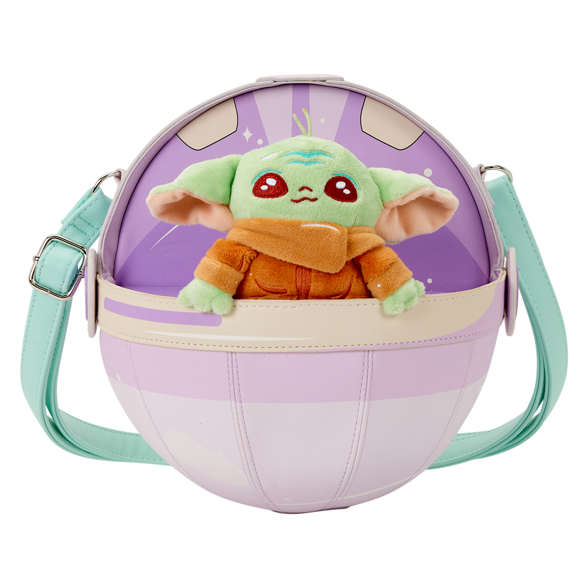 the mandalorian grogu figural pod plush crossbody bag
