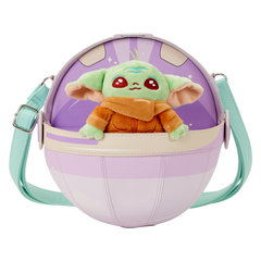 the mandalorian grogu figural pod plush crossbody bag