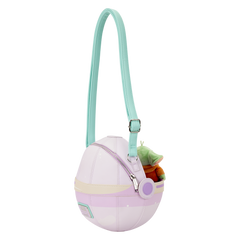 the mandalorian grogu figural pod plush crossbody bag