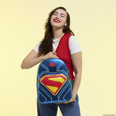 superman light up glow full-size backpack
