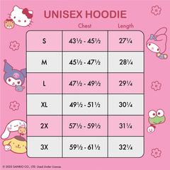 sanrio hello kitty & friends color block unisex hoodie