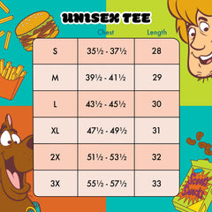 scooby-doo snacks color block unisex tee