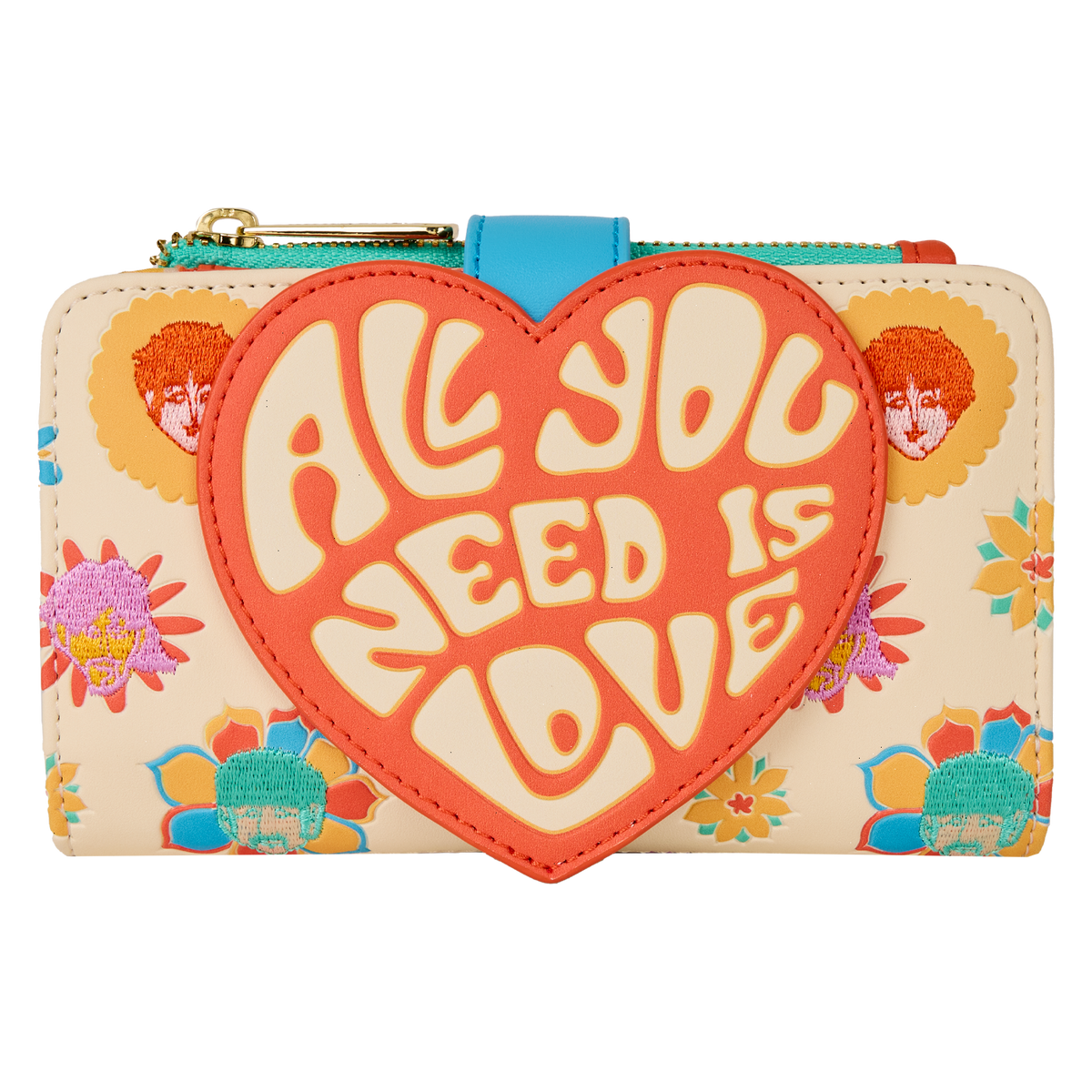 the beatles all you need is love flap wallet